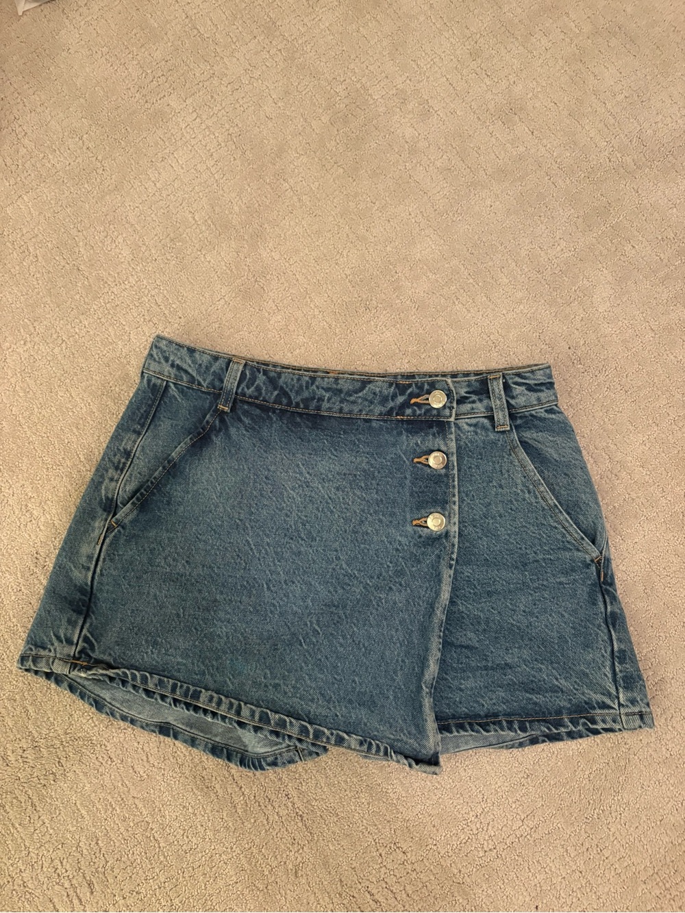 Zara Denim Mini Skort - Blue